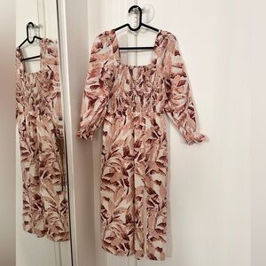 House of Harlow - Linen Midi Dress - Floral